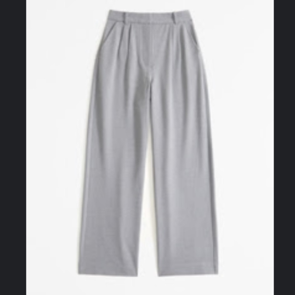 Abercrombie Sloane Tailored Brushed Gray Trousers Suiting Pants